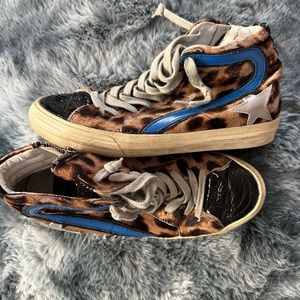 Golden goose high top, leopard print 36